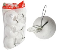 Ozdoby na vianočný stromček, vianočná dekorácia, trblietavé jabĺčka, 6 cm, 6 ks