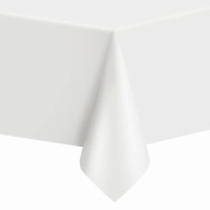 Jednorazový FÓLIOVÝ OBRUS biely 274 cm x 137 cm na narodeniny
