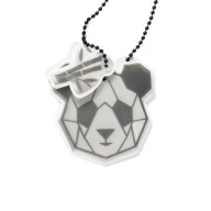 Reflexný prívesok Soft Silver Geometric Panda AGR