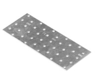 Perforovaný oceľový plech 8 cm x 0,2 cm, dĺžka 20 cm, hrúbka 2 mm