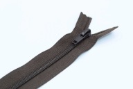 Hnedý zips nohavíc, 18 cm
