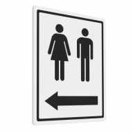 Samolepka WC šípka 15x20