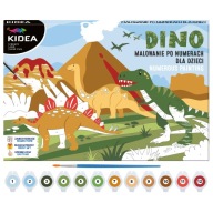 Maľba podľa čísel na plátne dinosaurov Kidea