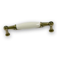 SIRO 1699-107PF21ZN48 nábytková rukoväť porcelán, staromosadz