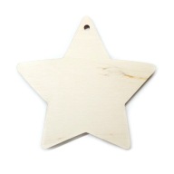Hviezdičky 9,5 cm preglejka Star dekor 10 kusov