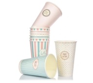 PAPIEROVÉ HRNKY PASTELY NA KÁVU HORÚCE NÁPOJE 250ML 100ks