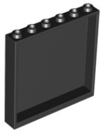 LEGO 59349 NÁSTENNÝ SKLENENÝ PANEL 1x6x5 čierny NOVINKA (6g)