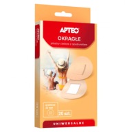 Okrúhle náplasti s APTEO obväzom, 20 kusov