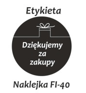 ĎAKUJEME ZA NÁKUP nálepka štítok ROUND 1000