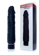 ČIERNY CYBER KOŽENÝ VIBRÁTOR, PRÍRODNÝ PENIS