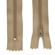 ŠPIRÁLOVÝ Zips #3 TENKÝ - 18 CM - BÉŽOVÝ