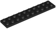 LEGO Plate 2x10 Black/Black (3832/383226) 1ks