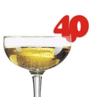 Dekorácia 40. NARODENINY na okuliare, 10 ks