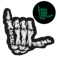 NÁŠIVKA NA VELCRO NÁPIS SHAKA VŠETKO OK SKELET M-TAC VÝŠIVKA FLORESCENT