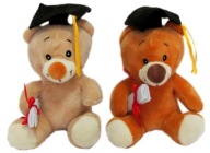 Maskot Teddy Bear School Graduate 2 farby - 12cm