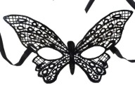 MASKA ČIERNA VÍLA BOTTERFLY LACE