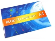 Technický blok A4 biely 250g HRUBÉ listy Kreska