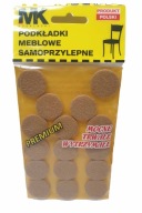Tvrdé plstené podložky fi25mm hnedé 15 ks