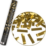 KONFETTIOVÁ VYstreľovacia trubica ZLATÁ METALICKÁ SVADOBNÁ SILVESTER NARODENINY 40 CM