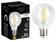Dekoratívna LED žiarovka E27 G80 CLEAR 7W 4000K neutrálna 806lm EDO