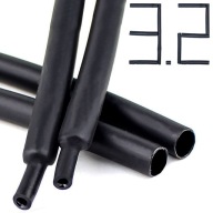 1M ZMRŠŤOVACIA TUBA S LEPIKOM HRUBÉ ČIERNA 3 mm 3,2/1 mm