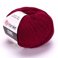 YARNART JEANS 66 bordová priadza