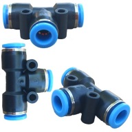 Konektor T-T Pneumatický Zásuvný rozbočovač fi 6mm PE 6