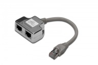 RJ45 adaptér na kábel / 2x RJ45 zásuvka tienenie