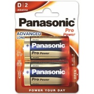 Alkalické batérie Panasonic Pro Power D LR20 1,5V blister 2 ks.