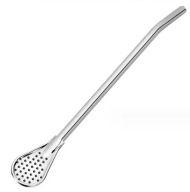 YERBA MATE BOMBILLA S ODNÍMATEĽNÝM FILTROM 180MM STRIEBORNÁ OCEL DA139