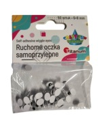 Pohyblivé očká samolepiace 6x8mm 50 ks