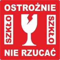 Výstražné sklo Nehádžte nálepky so štítkami Pozor kuriérske balenie x 1000ks