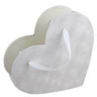Kvetinová krabička Srdce semišová velúrová 30 cm
