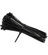 Sťahovacie pásky 2,5x100mm Čierna 100 ks