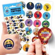 MEGA SET NÁLEPOK + TETOVANIE HASIČ SAM FIREMAN