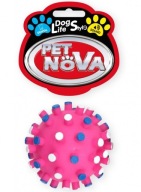 Pet Nova Dental Hedgehog loptička s cvočkami, 7cm, ružová