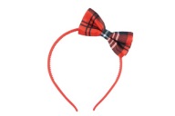 Červená saténová čelenka SCOTTISH BOW