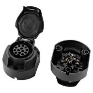 Plastová zásuvka na príves 13-pin, 12/24V Orno