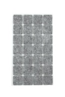 Samolepiace plstené podložky, sivá 20x20mm x28