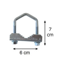 Anténna svorka, malý zinkový držiak, 7 cm