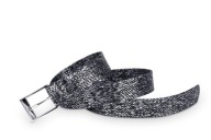 Klasický dámsky opasok, strieborné šupiny, 3 cm