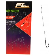 6ks METHOD FEEDER HOOKS pletený náväzec S VLASOM a ihlou - 10
