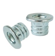10x zásuvka M5 x 6,5 mm s golierom, tepaná nábytková vložka na drevené nožičky