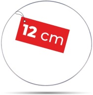 Kovový krúžok na lapač snov, STRIEBORNÝ, 12 cm