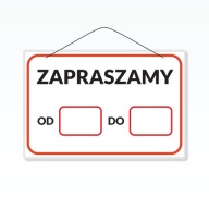 Laminovaný nápis A5 VITAJTE OD - DO