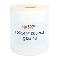 Termoetikety 100x40mm 1000ks 40mm biele ZEBRA