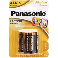 Alkalická batéria Panasonic AAA (R3) 6 ks.