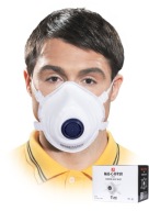 REIS Protiprachová polomaska ​​s ventilom FFP3, biela