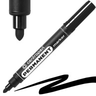 PERMANENTNÝ ZNAČOVAČ, KLOPAČKA, ČIERNA PODŠÍVKA, SILNÝ ZVÝRAZŇOVAČ 2,5 mm