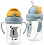 AKUKU HRNČEK, FĽAŠA S RUBIČKOU, SLAMKA, RÚČKY, 300ml, 9m+